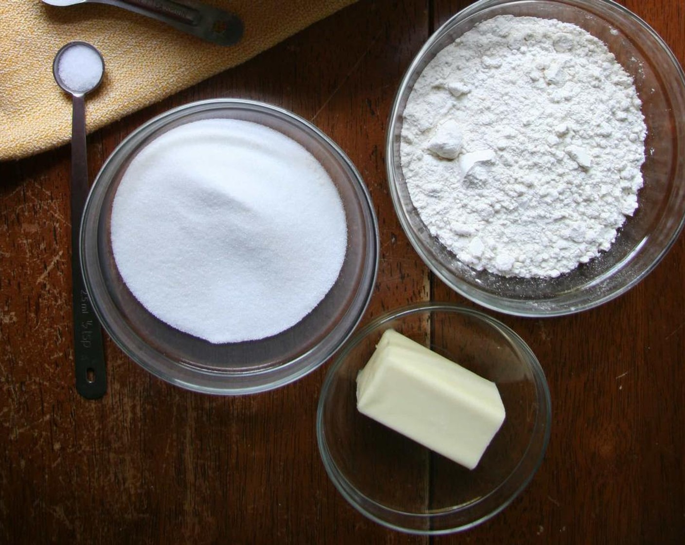 step 3 Mix All-Purpose Flour (1 cup), Granulated Sugar (3/4 cup), Baking Powder (1 tsp) and Salt (1/2 tsp).