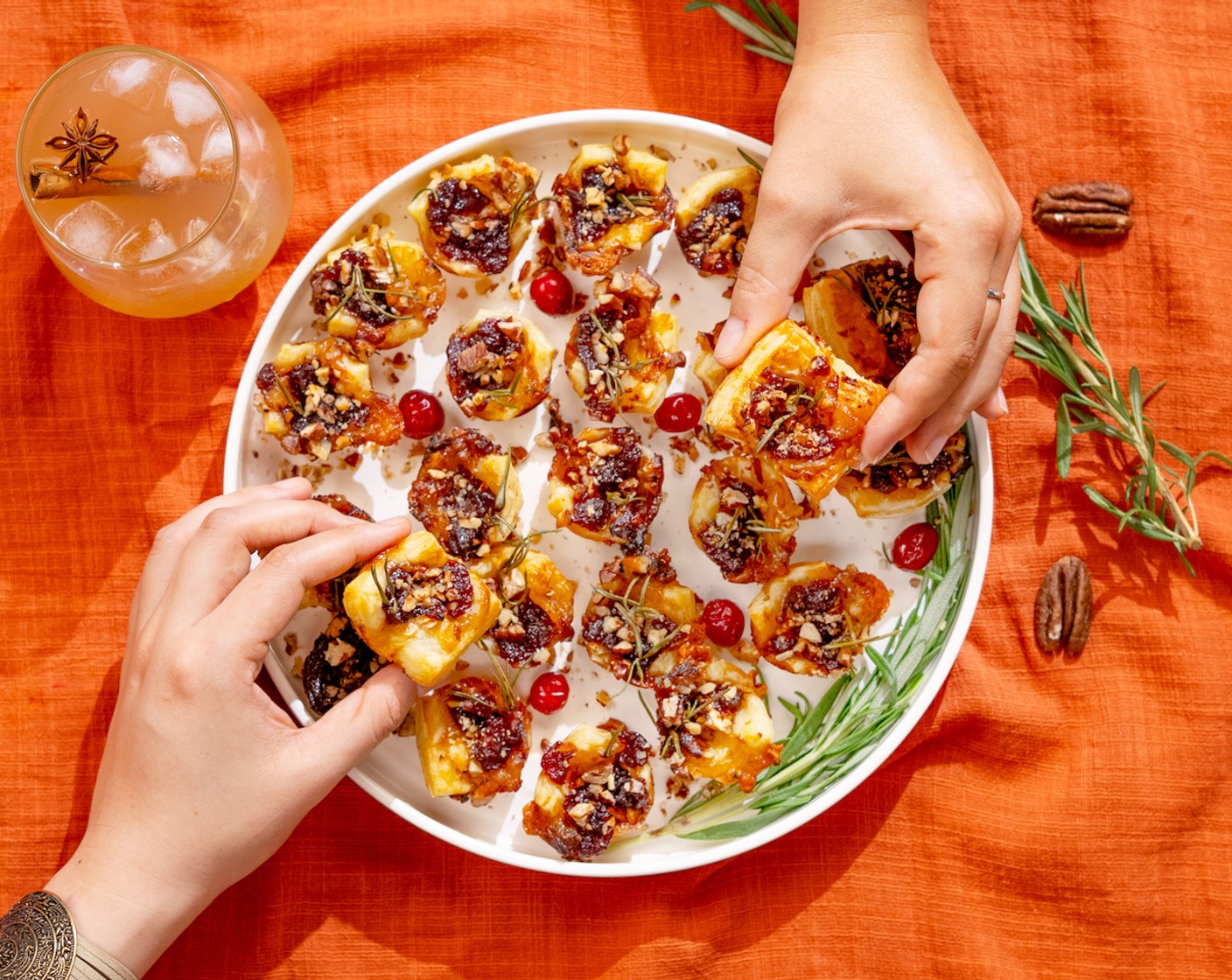 Cranberry Brie Puff Bites