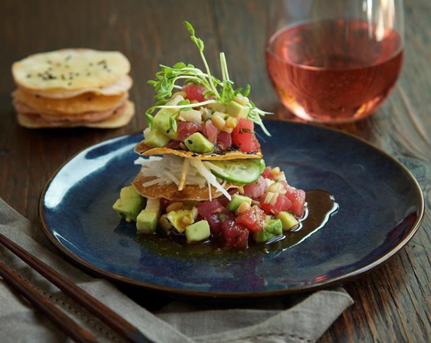 Ahi Poke with Asian Pear and Avocado