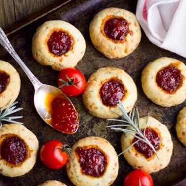 Cheesy Rosemary and Thyme Thumbprint Cookie Recipe | SideChef