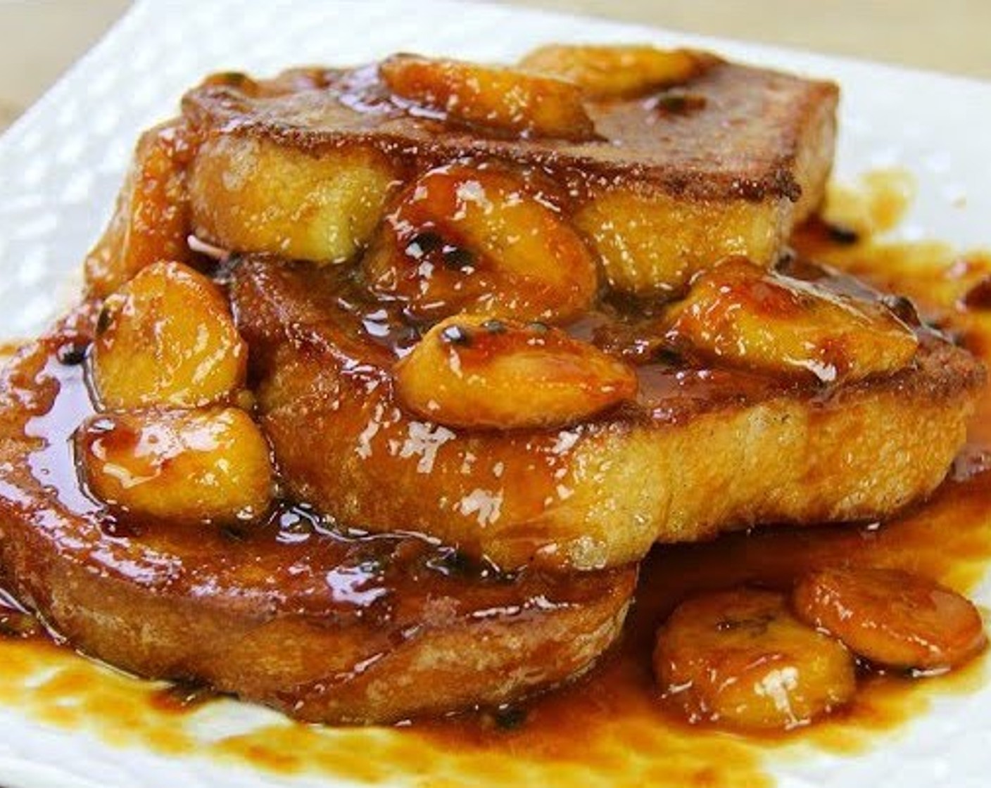 Coconut French Toast with Caramel Passionfruit Sauce