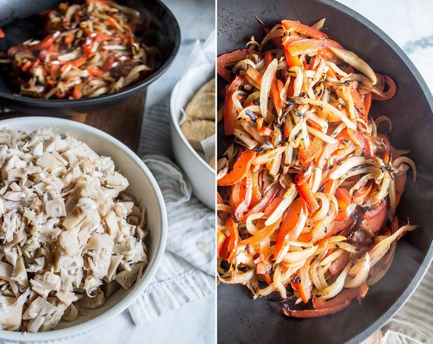 step 2 Place dried jackfruit in a medium bowl, add Coconut Sugar (2 Tbsp), Smoked Paprika (1 tsp), McCormick® Garlic Powder (1 tsp), Ground Black Pepper (1 tsp) and Crushed Red Pepper Flakes (1/2 tsp), stir until well combined. Use clean hands or two forks and pull apart some of the large pieces, similar to how you would shred cooked chicken.