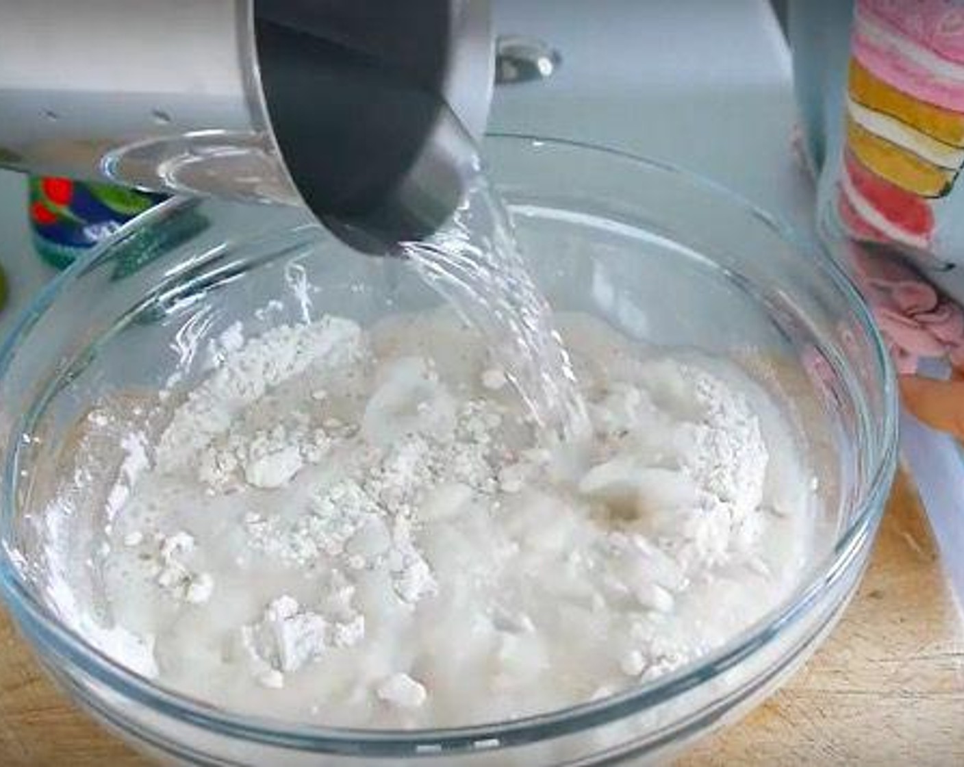 step 1 In a large bowl, add the Bread Flour (2 2/3 cups), Instant Dry Yeast (1 tsp), Salt (1 tsp), and Water (1 1/2 cups) and mix until all ingredients are combined. This is a sticky dough. Cover with wrap or a tea towel and leave to prove for 3 hours or until it has doubled in size.