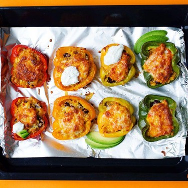 Enchilada Quinoa Stuffed Peppers Recipe | SideChef