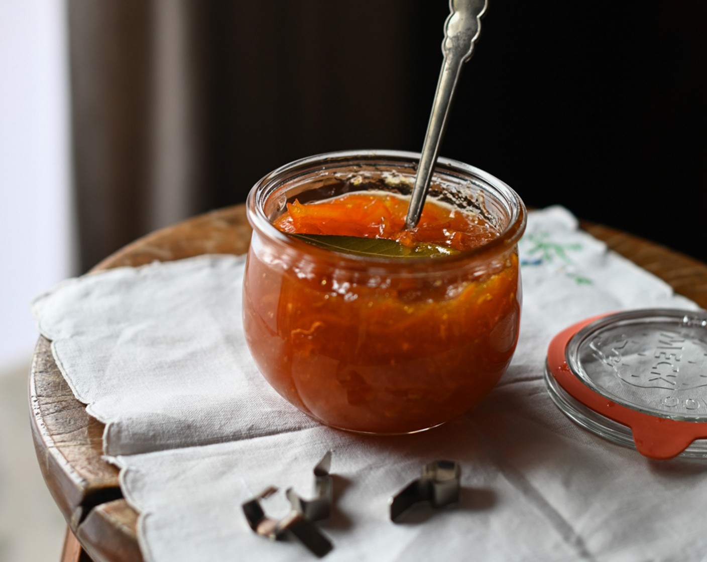 step 9 Once the marmalade has set, leave to cool slightly before spooning it into the glass jars and sealing tightly.