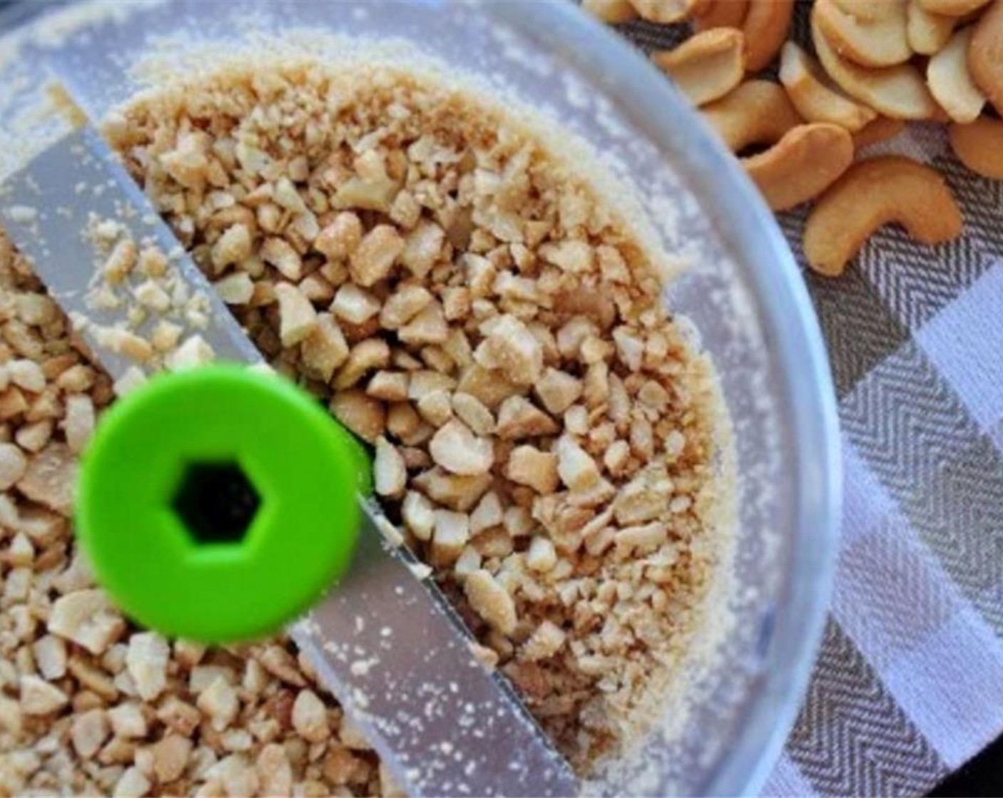 step 4 While baking the base, prepare for the honey cashew topping. First, chop the Cashew Nuts (1 cup). Then place the Brown Sugar (3 Tbsp), Honey (2 Tbsp), Butter (4 Tbsp), and Kemps Heavy Whipping Cream (1/3 cup) in a saucepan.