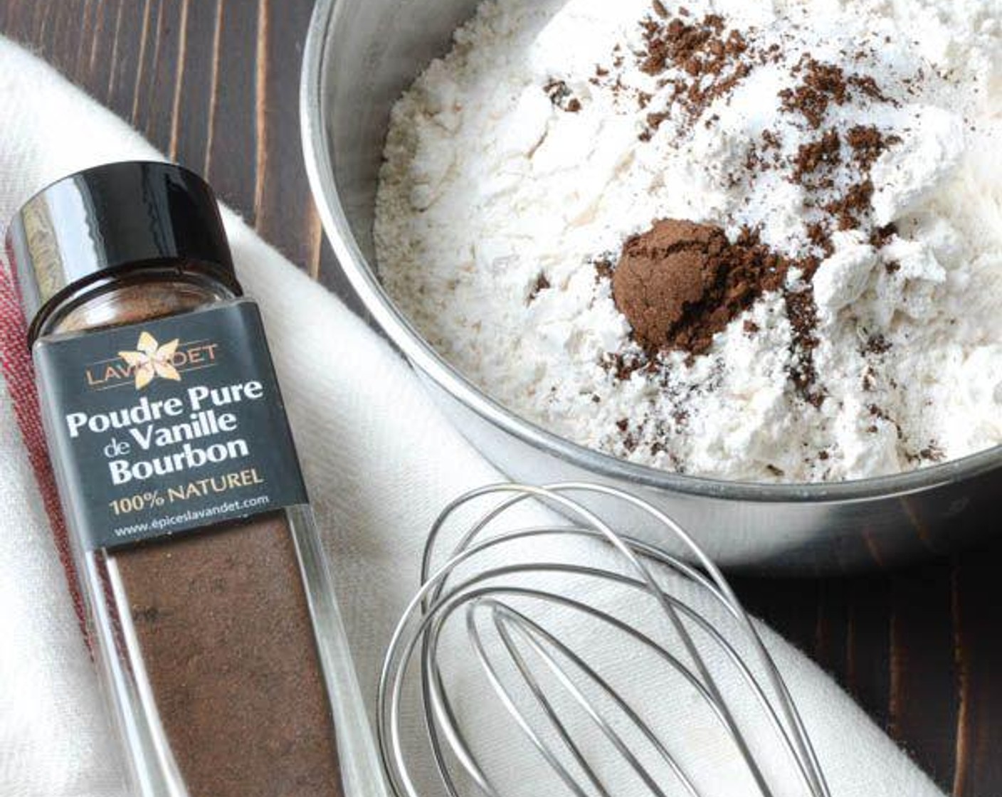 step 3 In a small bowl, mix together the All-Purpose Flour (2 cups), Kosher Salt (1/2 tsp) and Vanilla Powder (1/4 tsp). Set aside.