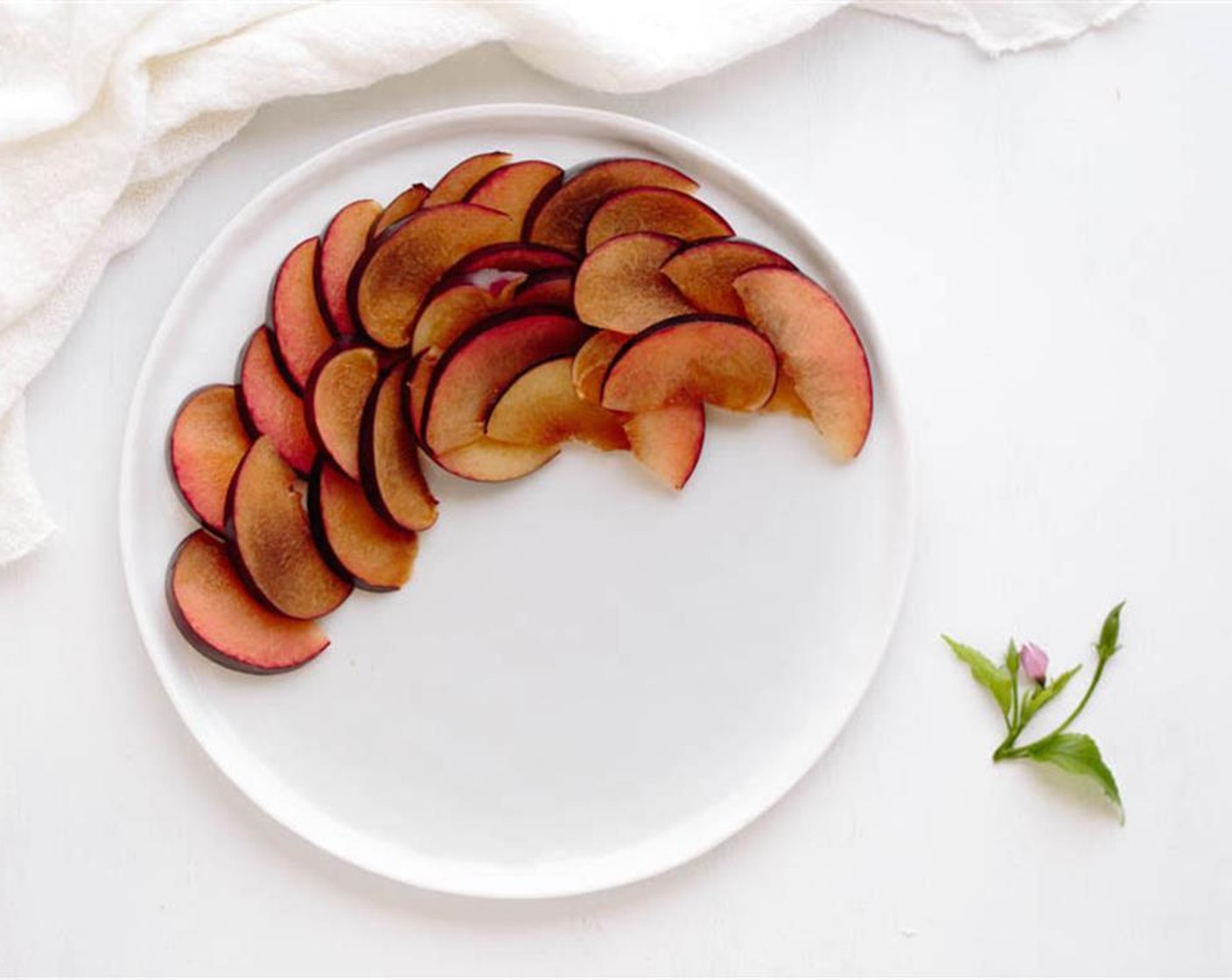 step 1 Slice the Black Plums (5) into 1/4-inch thick slices.