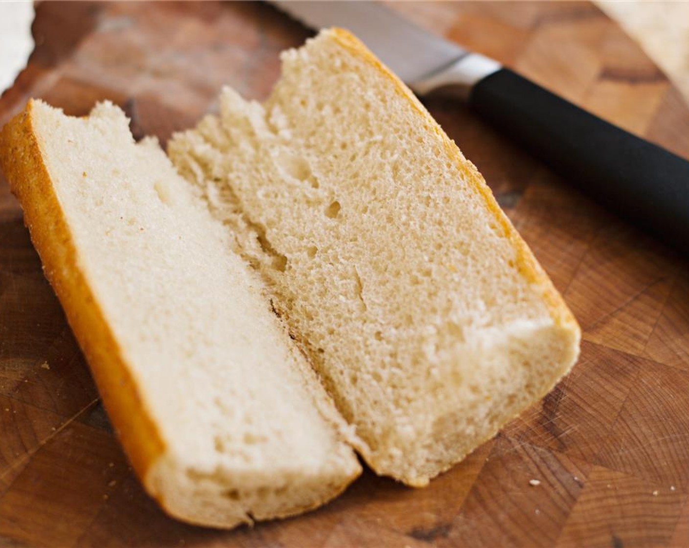 step 1 Slice the Baguette (1) in half. Then slice each half again lengthwise to make two sandwiches.