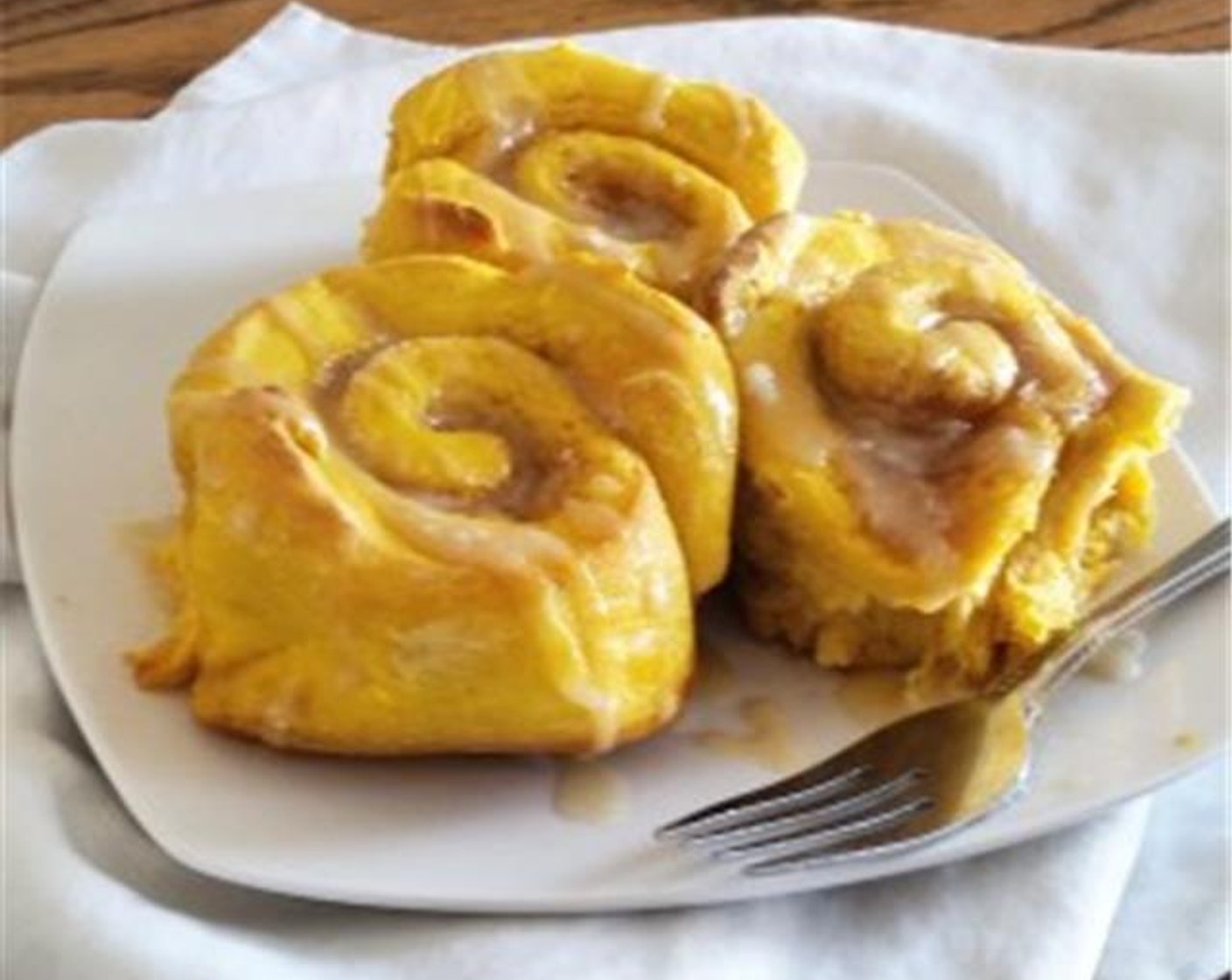 Pumpkin Cinnamon Rolls with Brown Sugar Glaze