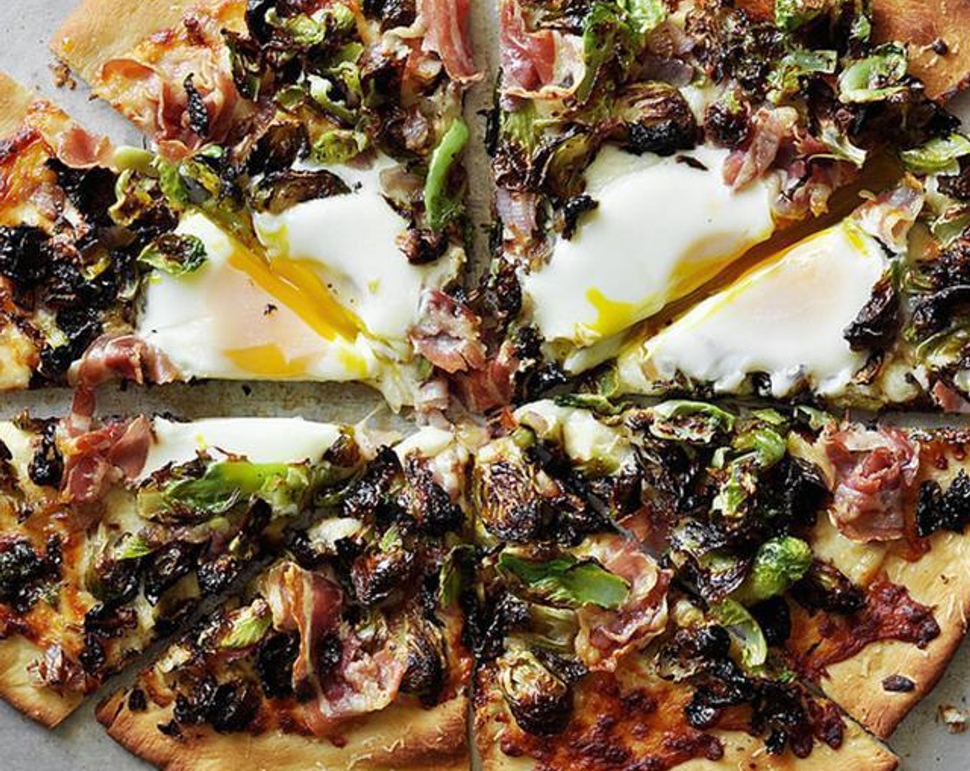 Brussels Sprouts and Pancetta Pizza