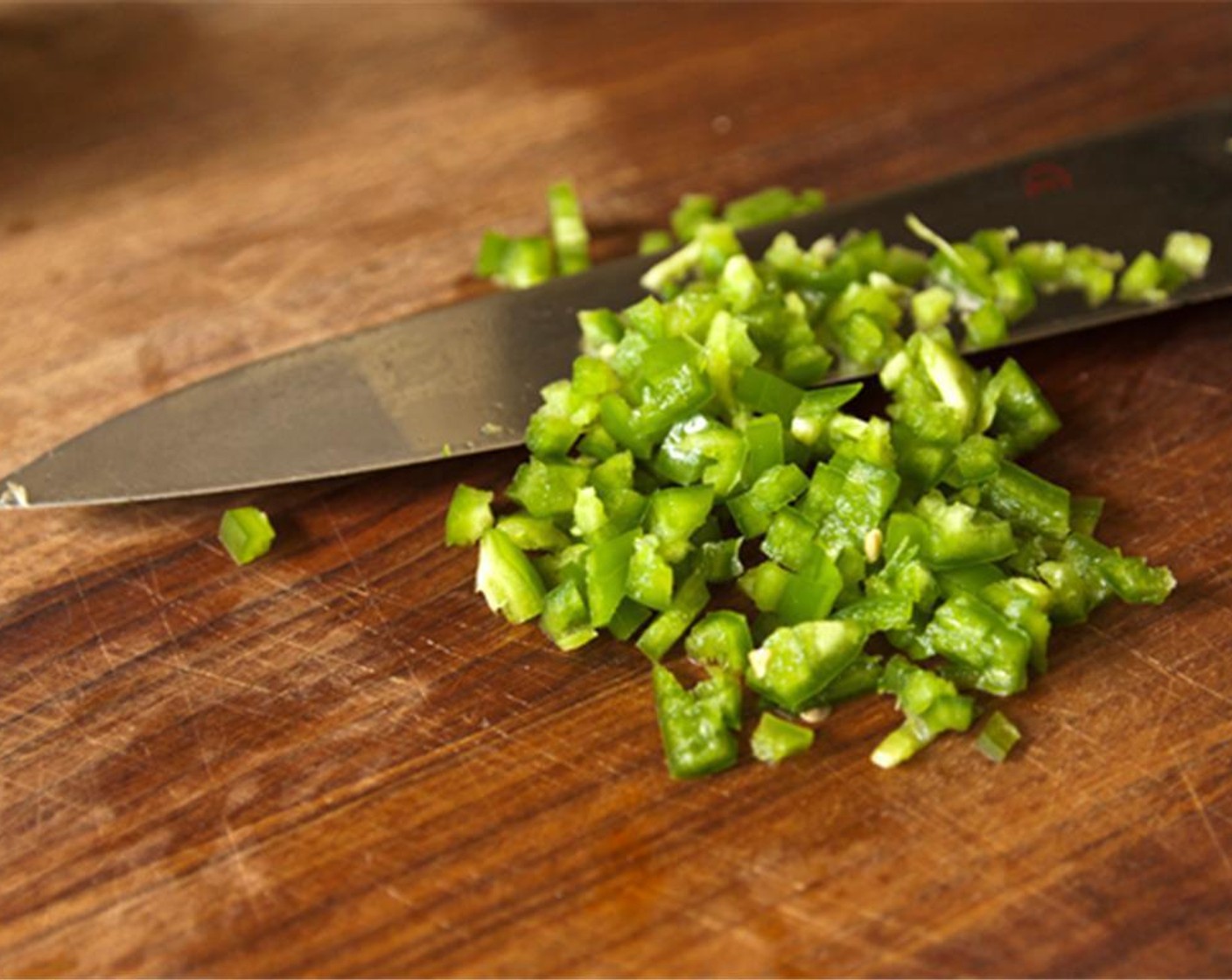 step 4 Deseed and dice the Jalapeño Pepper (1). Chop the Fresh Cilantro (2 Tbsp).