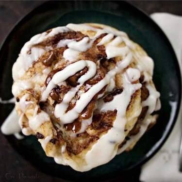 Coconutty Cinnamon Roll Pancakes Recipe | SideChef