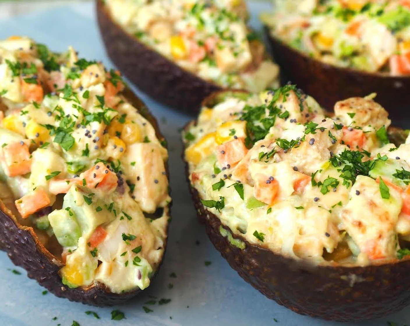 Chicken Stuffed Avocado Salad