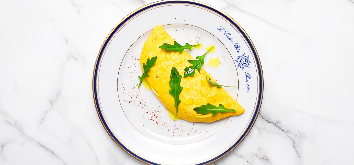 Omelet with ‘Risotto’ of Soy Sprouts &amp; Shiitake Recipe | SideChef
