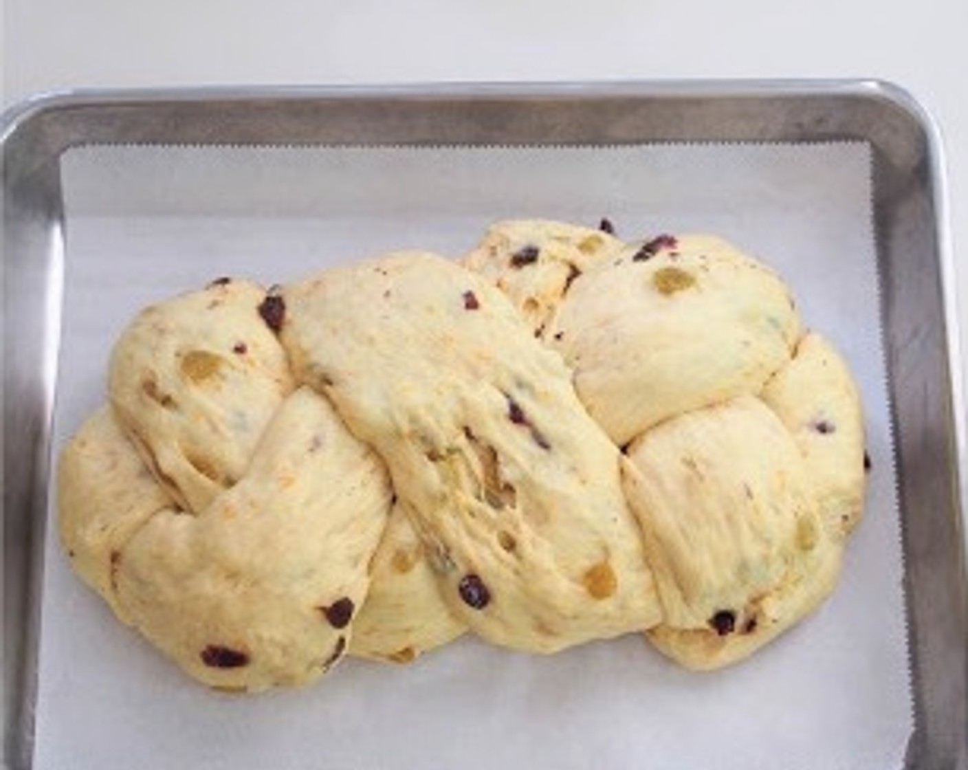 step 10 Let dough rise in a warm and dark place for another 50 minutes-1 hour, or until double in size. Preheat the oven to 375 degrees F (190 degrees C).