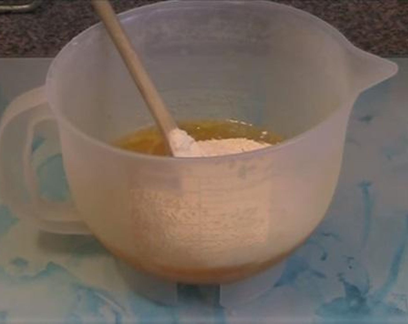 step 2 Add in the Self-Rising Flour (1/2 cup), and the juice from Lemons (2 1/2) and mix everything together. Also add the Milk (1/3 cup) a little bit at a time while whisking.