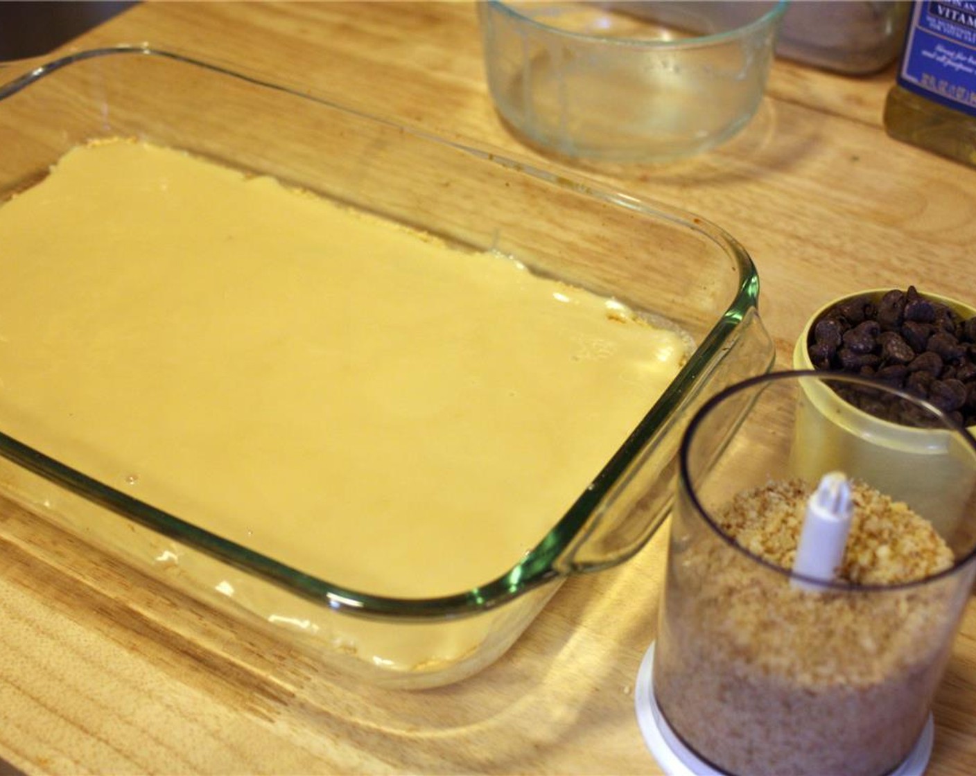 step 5 Pour the Sweetened Condensed Milk (1 1/3 cups) over top the graham cracker crumbs, again make sure you distribute evenly. Going slow here is important so that you get a nice, even coating.