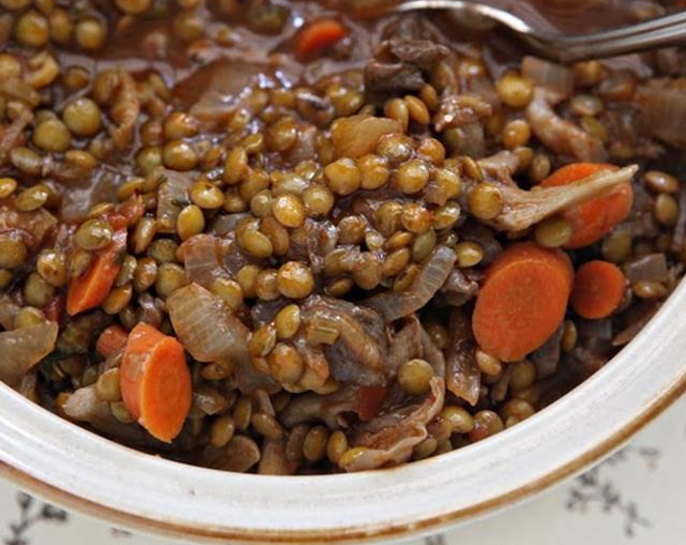 Beef Stew with Oyster Mushrooms and Green Lentils