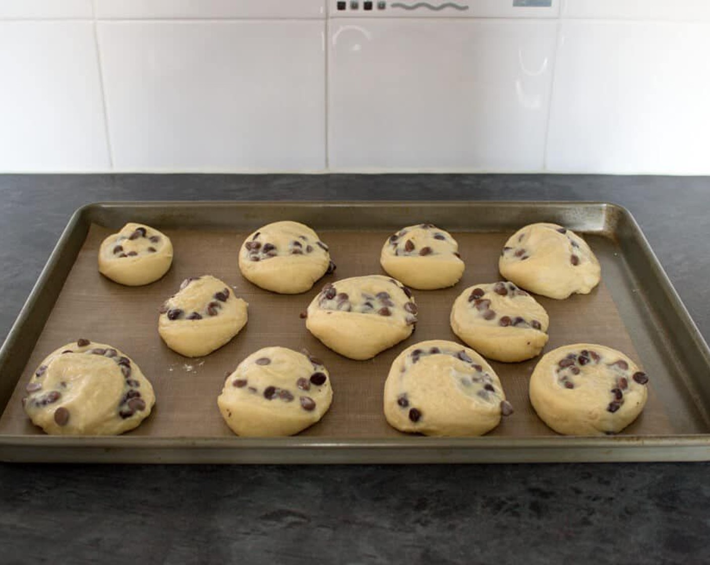 step 27 Beat the Egg (1) to make an egg wash. Brush the pastries all over with the egg wash then bake for about 15-20 minutes until a deep golden brown on top. Turn the trays round halfway if necessary to ensure an even bake.