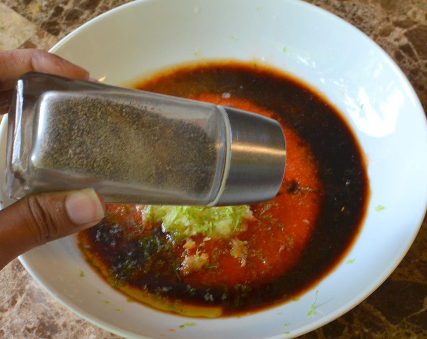 step 3 Season the marinade with a sprinkling of Salt (to taste) and Ground Black Pepper (to taste).