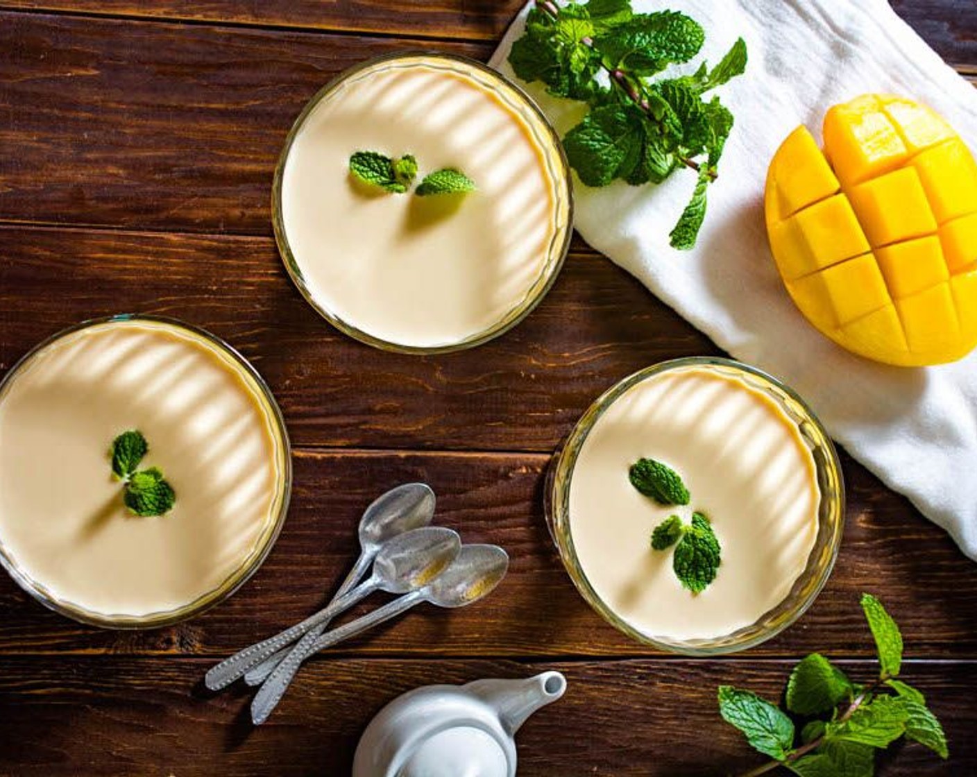 step 7 Garnish with some additional Evaporated Milk (to taste) if you want, and Fresh Mint Leaves (to taste). Enjoy!