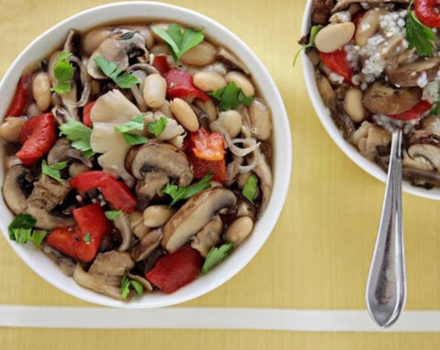 Mixed Mushroom Ragout over Garlic Parmesan Grits