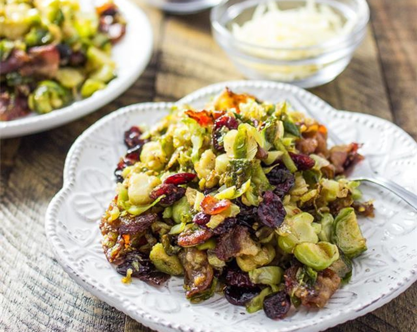 Brussel Sprouts with Bacon and Cranberries