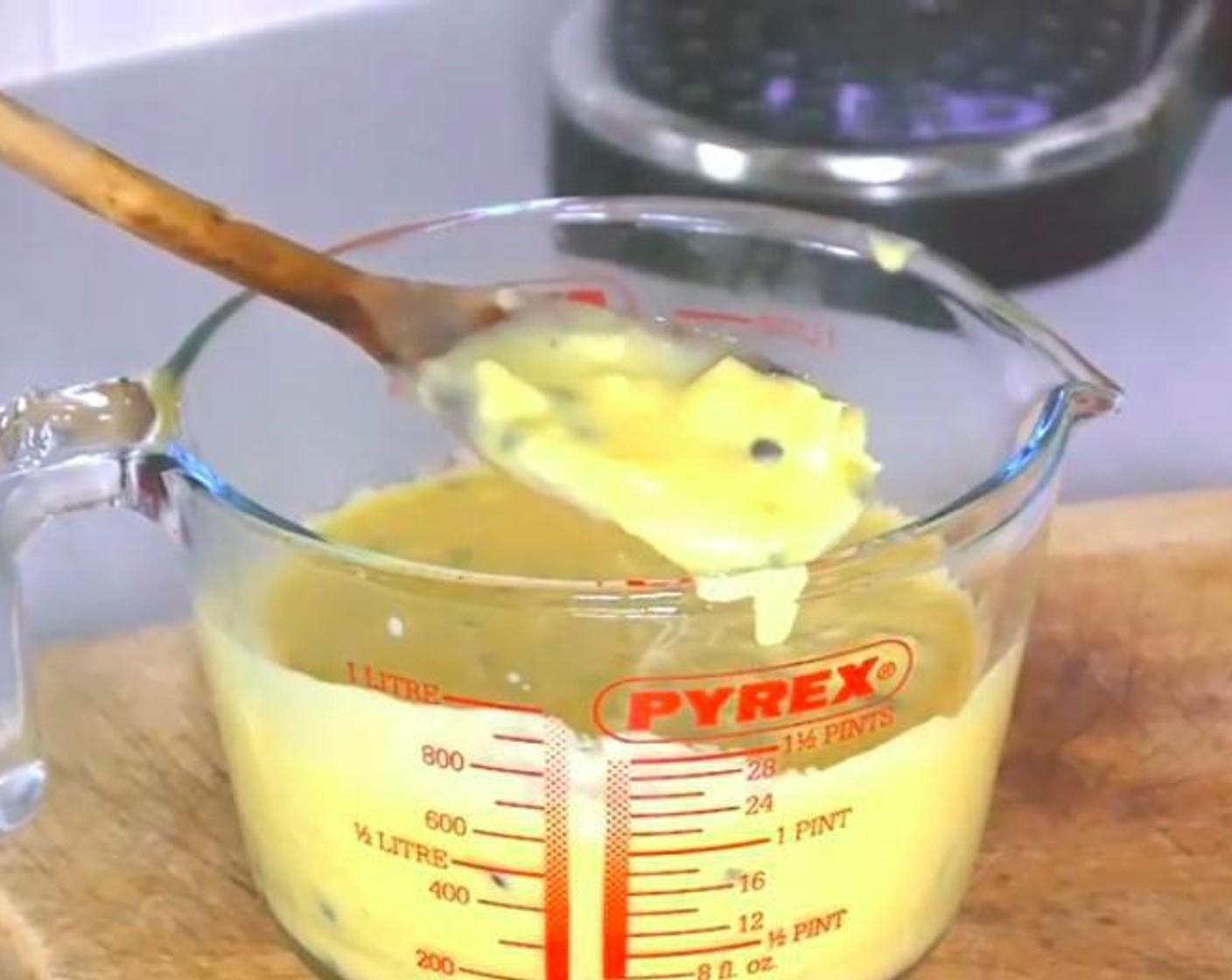 step 4 After that place the custard in a container and leave to cool completely. For this, I prefer to use a glass container.