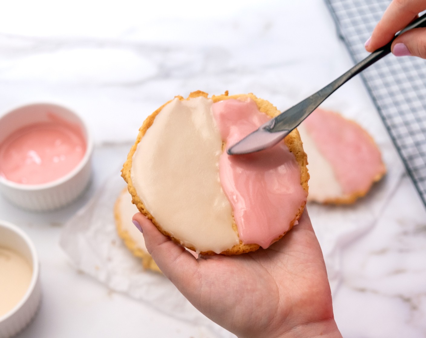 Gluten-Free Pink and White Cookies