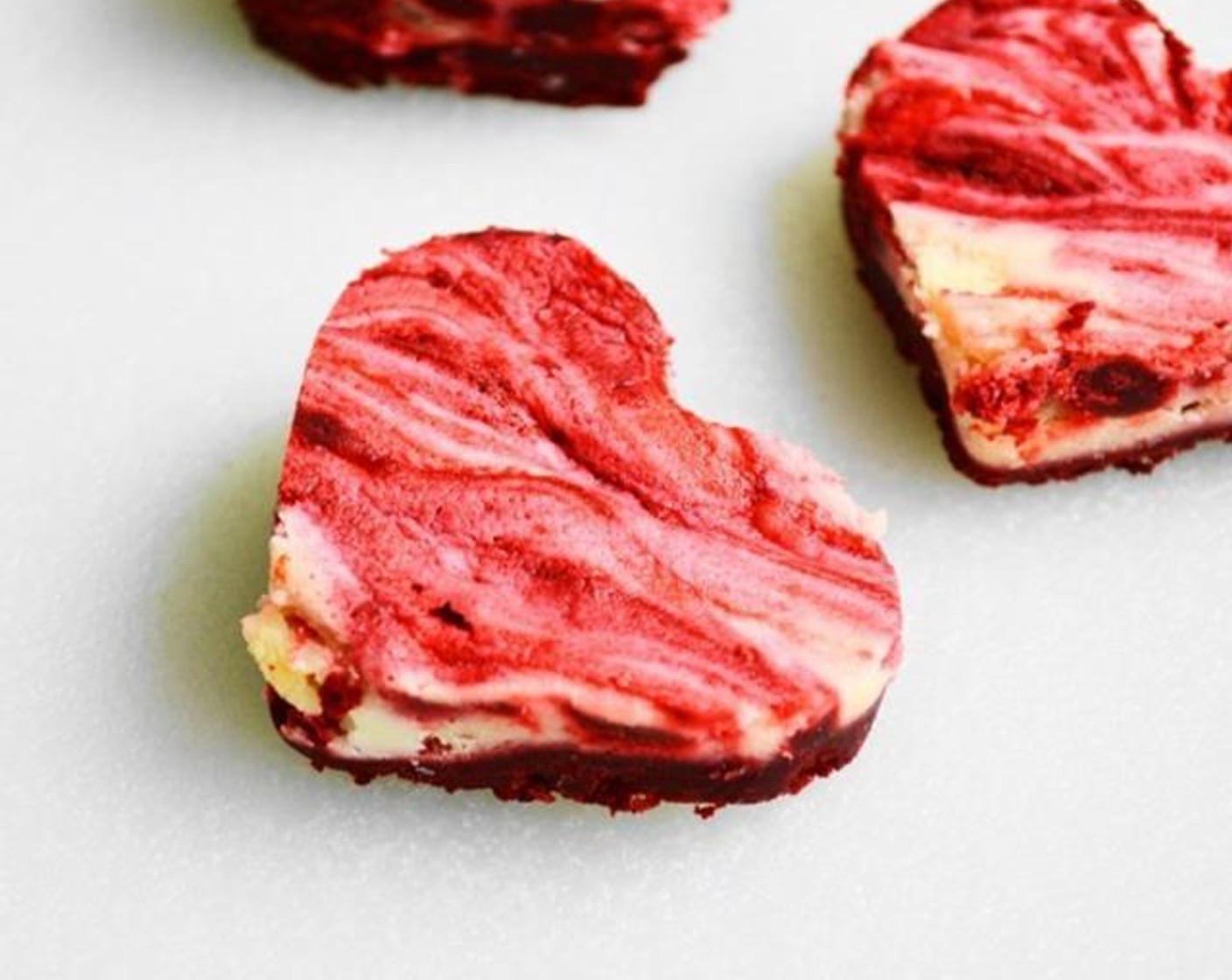 Red Velvet Cheesecake Hearts