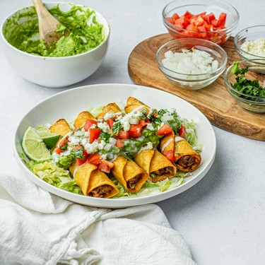 Cheesy Beef Rolled Tacos Recipe | SideChef