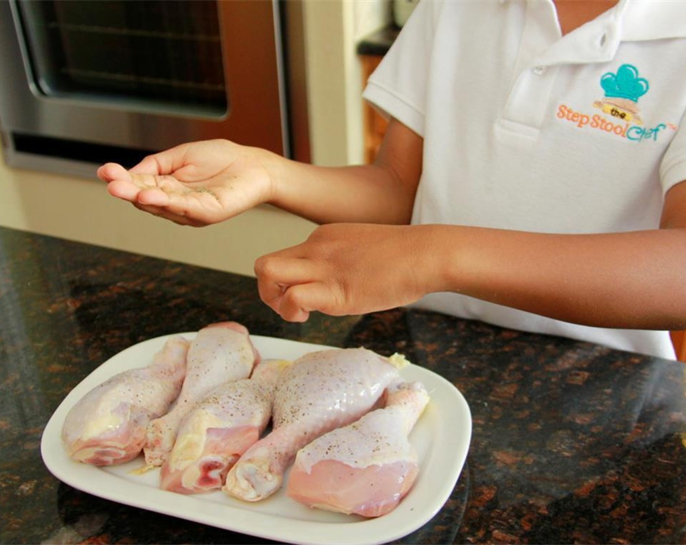 step 2 Season the chicken with Salt (to taste) and Ground Black Pepper (to taste) and add it in the slow cooker.