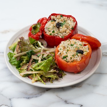 Filled Capsicums and Tomatoes Recipe | SideChef