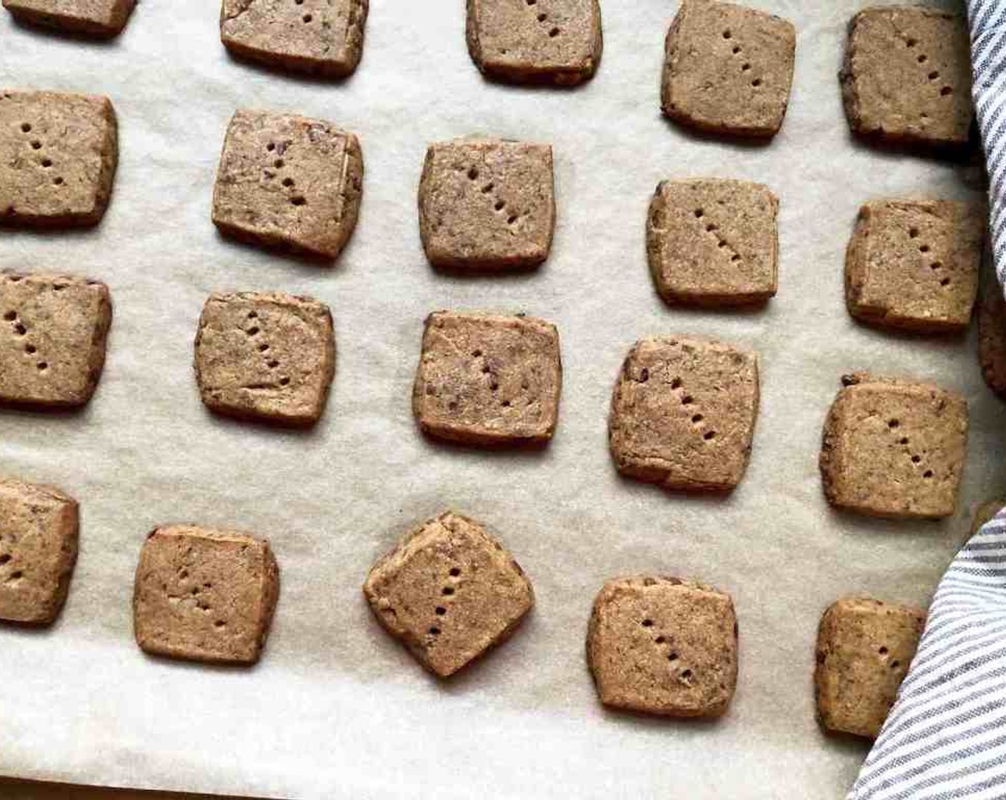 step 11 Bake for 18-20 minutes, rotating the sheets from top to bottom and front to back at the midway point. The shortbreads will still be very pale at this point.