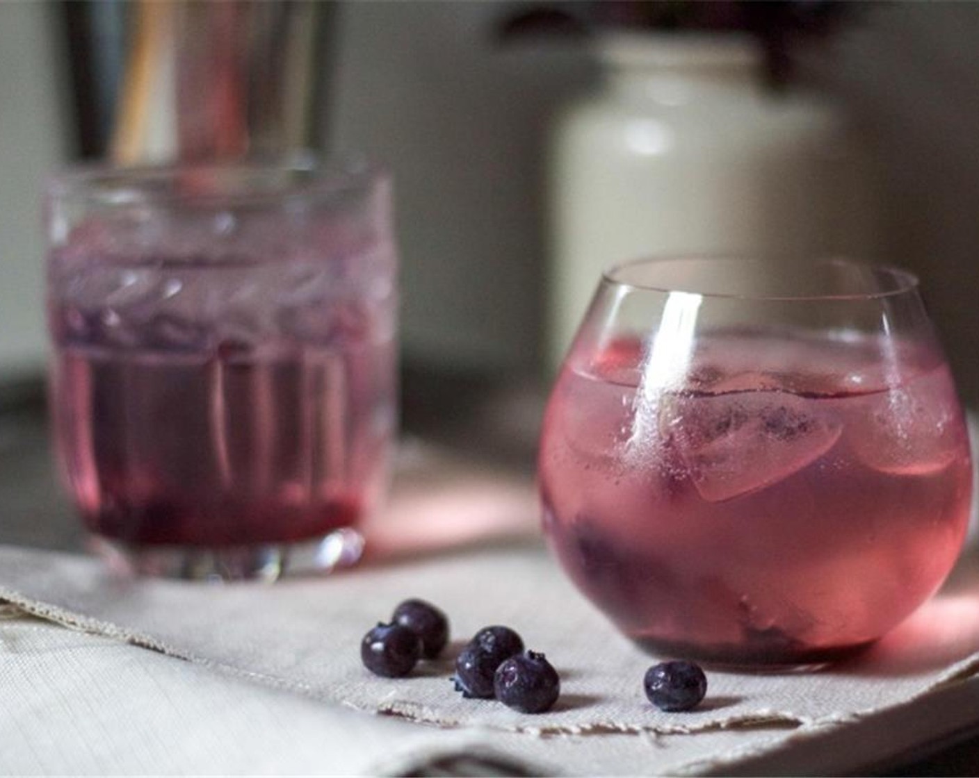 step 4 Add two dollops of the blueberry basil syrup and fill the rest of the tumbler with Soda Water (to taste). Serve immediately and enjoy!