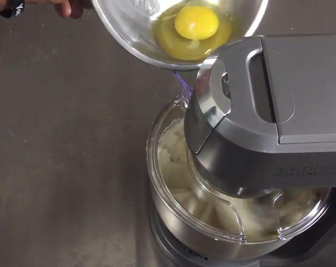 step 3 Turn the mixer on low speed and add one Eggland's Best Classic Eggs (2) at a time. Add the Vanilla Extract (2 tsp).