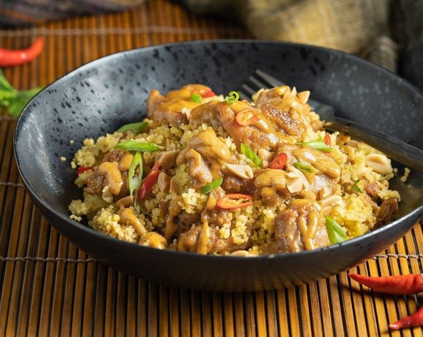 Spicy Peanut Chicken and Couscous