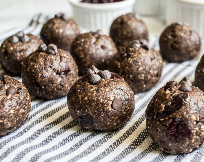 Chocolate Almond Probiotic Raw Energy Balls  Recipe | SideChef