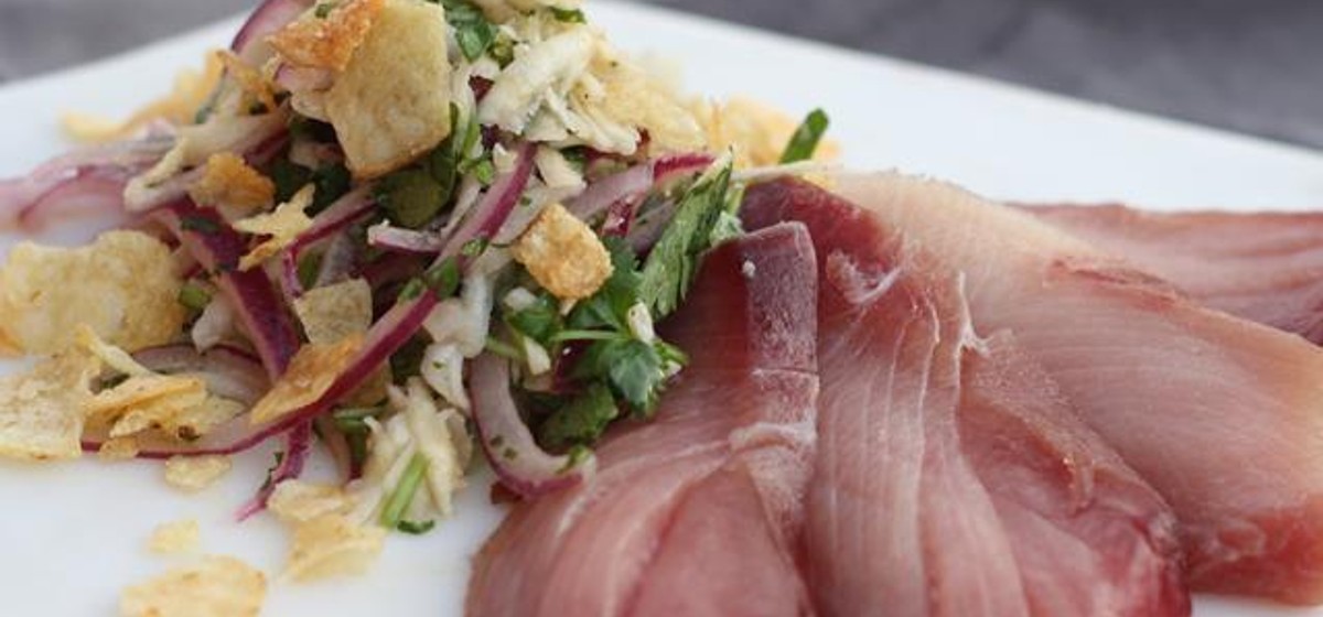 Lime Cured Hamachi with Kohlrabi Slaw Recipe | SideChef