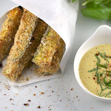 Baked Zucchini Parmesan Fries with Mustard Dip Recipe | SideChef