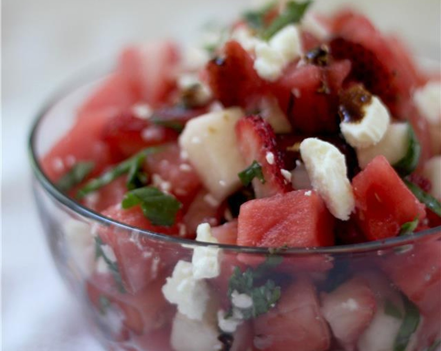 Watermelon Salad with Balsamic Reduction