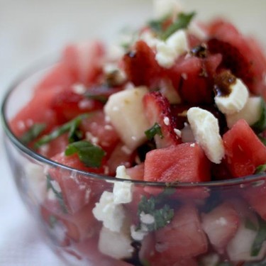 Watermelon Salad with Balsamic Reduction Recipe | SideChef