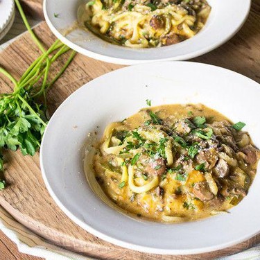 Zucchini Pasta with Creamy Mushroom Marsala Recipe | SideChef