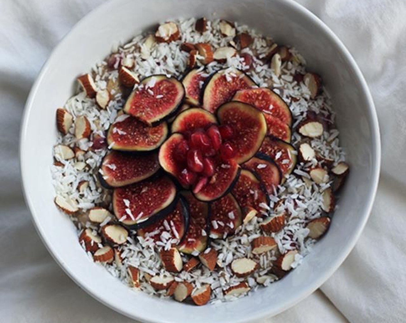 Fig, Pomegranate, and Coconut Oatmeal