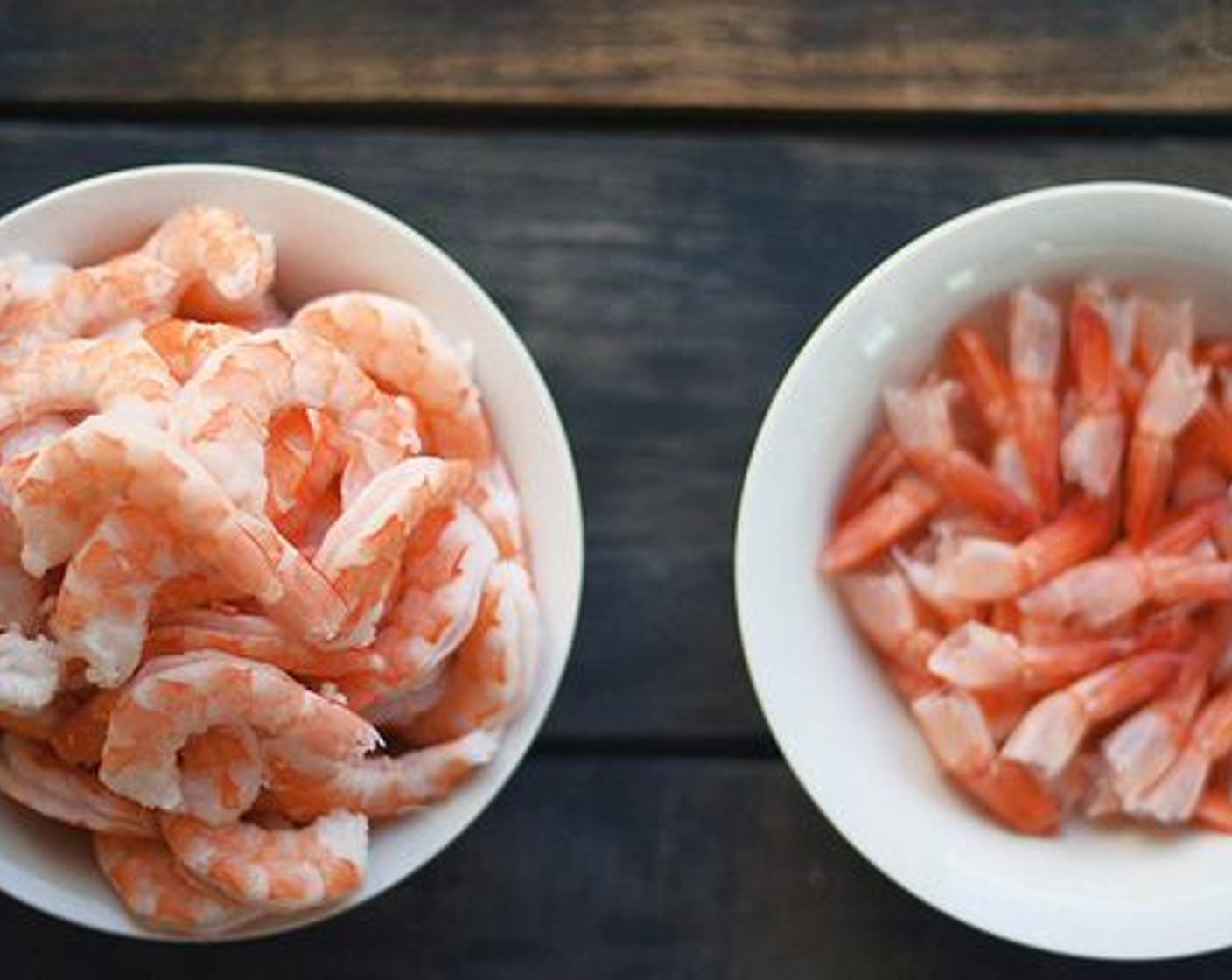 step 4 Remove the tails from the Large Shrimp (1 lb).