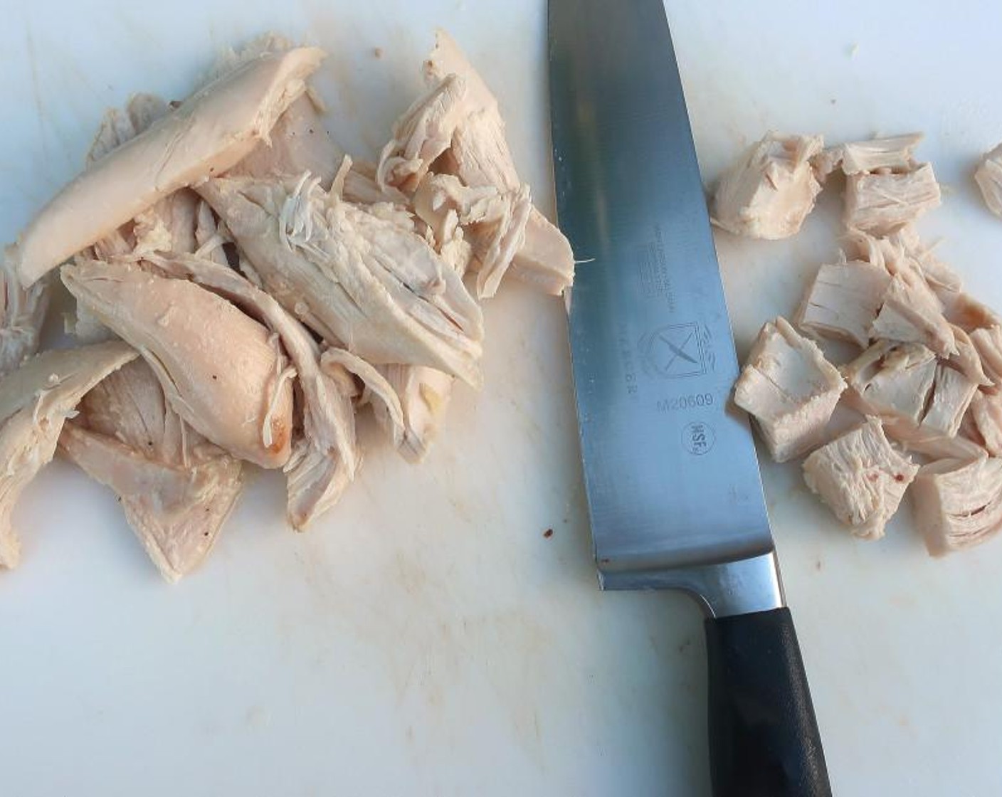 step 4 Cut the Boneless, Skinless Chicken Breasts (2) into cubes.