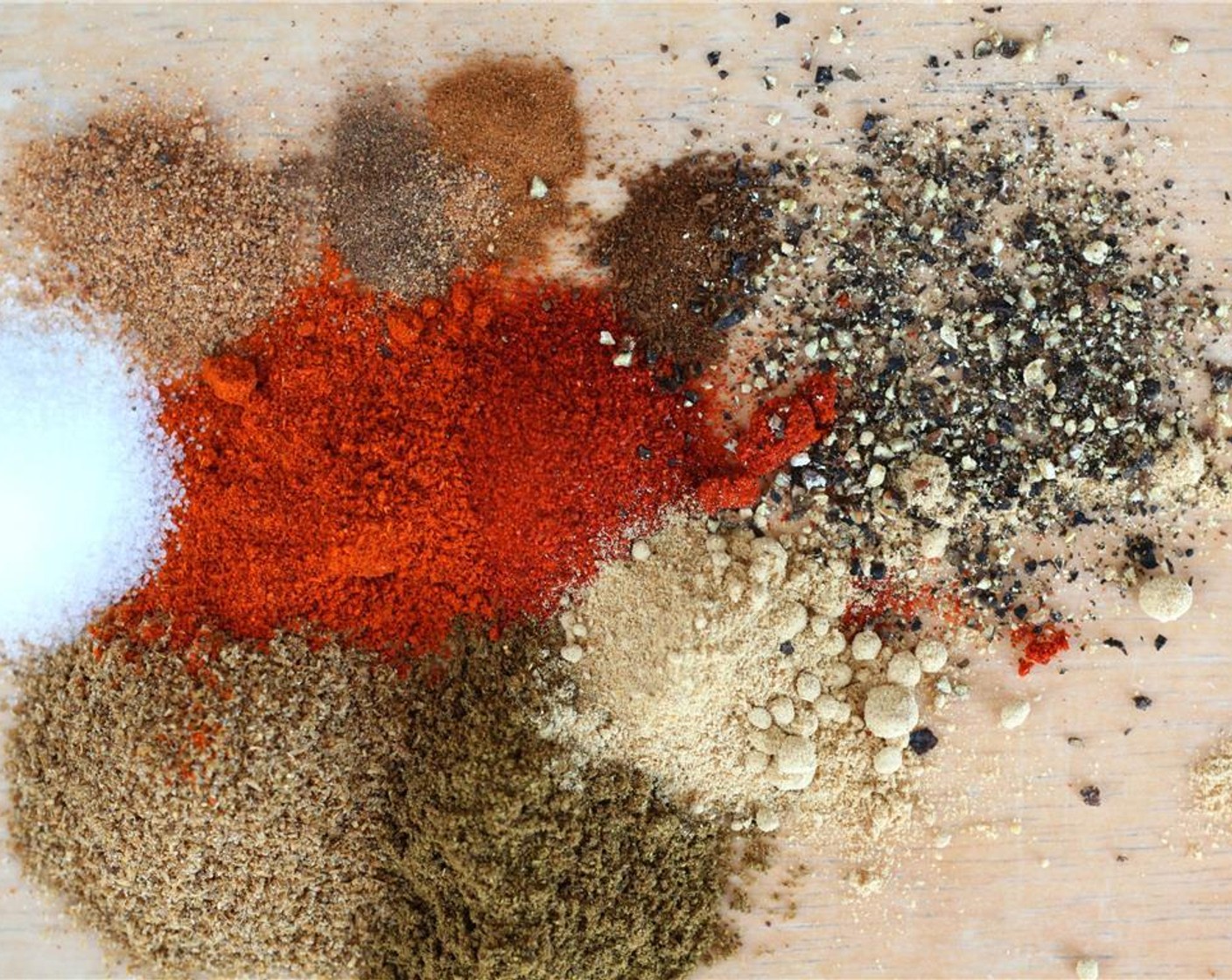 step 1 Measure your spices: Ground Cumin (1 Tbsp), Ground Coriander (1 Tbsp), Paprika (1 tsp), Cayenne Pepper (1 tsp), Salt (1 tsp), Ground Black Pepper (1 tsp), Ground Nutmeg (1/4 tsp), Ground Cinnamon (1/4 tsp) and Ground Allspice (1/4 tsp).