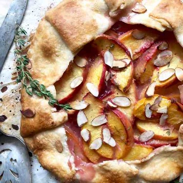 Rustic Thyme-Infused Peach Tart Recipe | SideChef