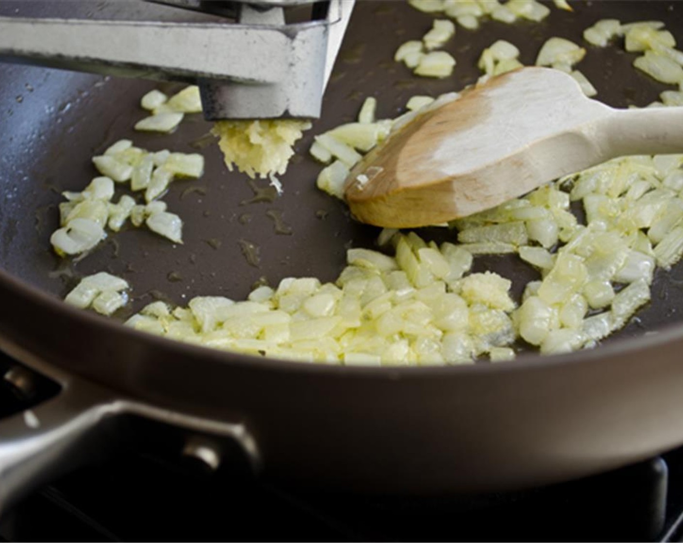 step 2 Add the Garlic (3 cloves) and cook one minute more.